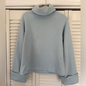 Anthropologie Blue Turtleneck Pullover Sweater